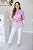 Camisa Feminina Oversized Alexia Rosa Listrada - Imagem 11