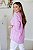 Camisa Feminina Oversized Alexia Rosa Listrada - Imagem 2