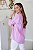 Camisa Feminina Oversized Alexia Rosa Listrada - Imagem 5
