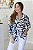 Camisa Feminina Oversized Alexia Estampa Azul - Imagem 2