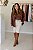 Camisa Feminina Oversized Alexia Lã Batida Marrom - Imagem 2