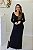 Vestido Feminino Longo de Manga Vivi Preto - Imagem 1