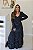 Vestido Feminino Longo Michele Preto listras Brancas - Imagem 1