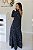 Vestido Feminino Longo Michele Preto listras Brancas - Imagem 4