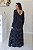 Vestido Feminino Longo Michele Preto listras Brancas - Imagem 5