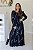 Vestido Feminino Longo Michele Preto Estampado - Imagem 3