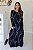 Vestido Feminino Longo Michele Preto Estampado - Imagem 1