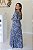 Vestido Feminino Longo Michele Cinza Estampado - Imagem 2