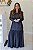 Vestido Feminino Longo Michele Cor Preto Jeans - Imagem 2