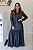 Vestido Feminino Longo Michele Cor Preto Jeans - Imagem 1