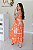 Vestido Feminino Midi Mada Laranja Estampado - Imagem 3