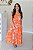 Vestido Feminino Midi Mada Laranja Estampado - Imagem 5