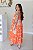 Vestido Feminino Midi Mada Laranja Estampado - Imagem 4