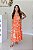 Vestido Feminino Midi Mada Laranja Estampado - Imagem 6