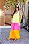 Vestido Feminino Midi Mada Tricolor Lima|Pink|Laranja - Imagem 4