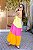 Vestido Feminino Midi Mada Tricolor Lima|Pink|Laranja - Imagem 5