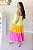 Vestido Feminino Midi Mada Tricolor Lima|Laranja|Pink - Imagem 3