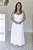 Vestido Feminino Longuete Clara Branco - Imagem 1