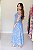 Vestido Feminino Longuete Clara Azul Estampado - Imagem 5