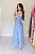 Vestido Feminino Longuete Clara Azul Estampado - Imagem 7