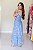 Vestido Feminino Longuete Clara Azul Estampado - Imagem 2