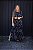 Conjunto Feminino longo Mirella Preto estampado - Imagem 3