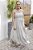 Vestido Feminino Longuete Paula Cinza - Imagem 3