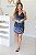 Vestido Feminino curto Laura Azul estampado - Imagem 4