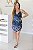 Vestido Feminino curto Laura Azul estampado - Imagem 3
