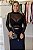 Body Tule Manga Longa preto - Imagem 1