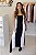 Vestido Feminino Longo Alice Duo preto e Branco - Imagem 6