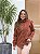 Camisa Feminina Alexia Lã Batida Marrom - Imagem 2