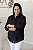 Camisa Feminina Oversized Alexia preta linho - Imagem 2