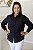 Camisa Feminina Oversized Alexia preta linho - Imagem 1