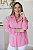 Camisa Feminina Oversized Alexia Rosa Chiclete - Imagem 3