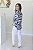 Camisa Feminina Oversized Alexia Azul estampada - Imagem 3