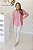 Camisa Feminina Oversized Alexia listrada champagne - Imagem 4