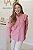 Camisa Feminina Oversized Alexia listrada champagne - Imagem 1