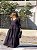 Vestido Chica longo manga Longa preto - Imagem 1