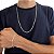 Conjunto Pulseira Corrente Masculina 3x1 3mm 70cm Prata 925 - Imagem 1