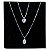 Colar Pingente Ponto Luz Zircônia Cristal Prata 925 Legítima 45cm - Imagem 1