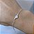Pulseira Feminina Zircônia Cristal Elos de Coração Prata 925 - Imagem 1