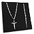 Corrente 3x1 3mm e Pingente Crucifixo Jesus Cristo Prata 925 - Imagem 1