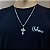 Corrente 3x1 3mm Pingente Crucifixo Prata 925 Original Maciça - Imagem 5