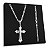 Corrente 3x1 3mm Pingente Crucifixo Jesus Cristo Prata 925 - Imagem 1