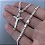 Corrente Grumet 3mm Crucifixo Jesus Cristo Prata 925 Maciça - Imagem 2