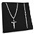 Corrente Grumet 3mm Crucifixo Jesus Cristo Prata 925 Maciça - Imagem 1