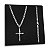 Corrente Grumet 3mm Pingente Crucifixo Jesus Cristo Prata 925 - Imagem 1