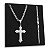 Corrente Grumet 3mm e Pingente Crucifixo Prata 925 Original - Imagem 1