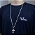 Corrente Grumet 3mm e Cruz Jesus Cristo Prata 925 Original - Imagem 7